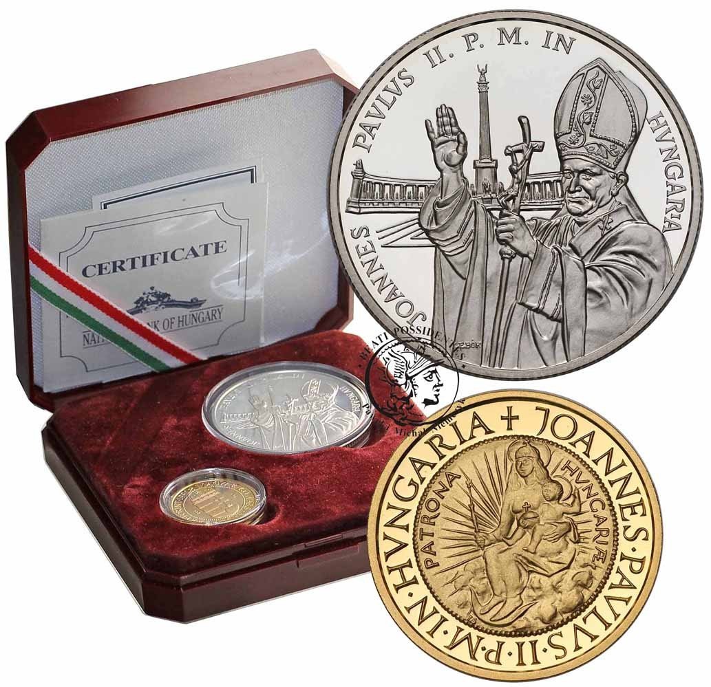 Węgry 10 000 Forint + 500 Forint 1991 Jan Paweł II st.L